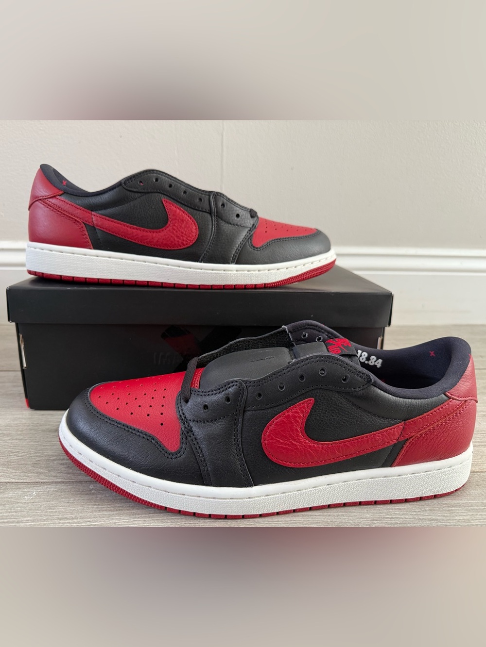 2026 Air Jordan 1 Retro Low OG Banned IW6276-001 Black Varsity Red White Sz 12